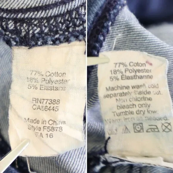 Madewell Size 25 The Anywhere Jean Pull On Faded Dark Blue Wash F5878 - Picture 9 of 9